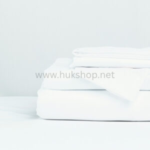 ผ้าปูที่นอนโรงแรมสีขาว
